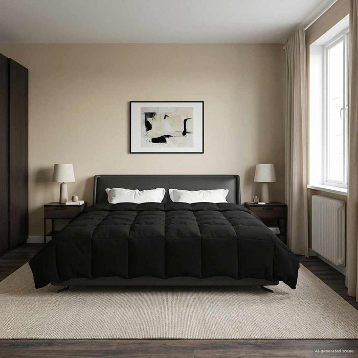 Pilotă de vară Patos Negru 220 x 240 cm Microfibră - WALTI WALTI