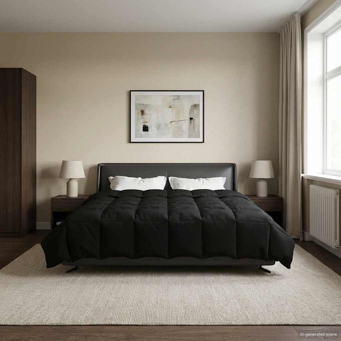 Pilotă de vară Patos Negru 240 x 260 cm Microfibră - WALTI WALTI