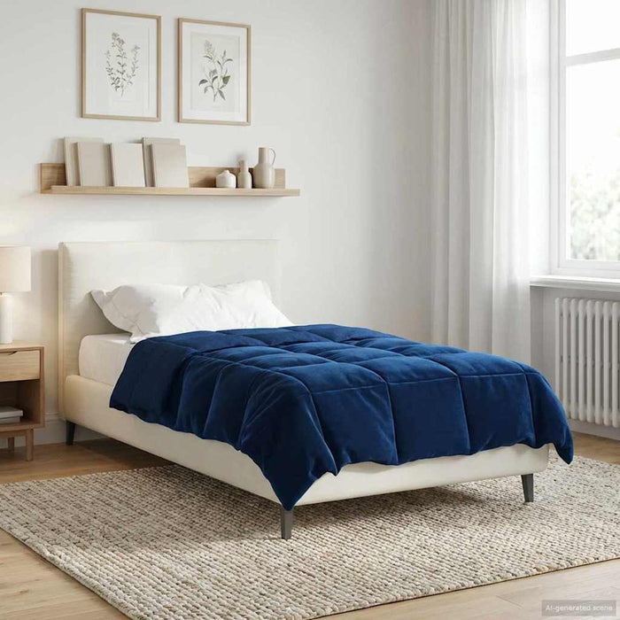 Pilotă de vară Patos Albastru închis 135 x 220 cm Microfibră - WALTI WALTI