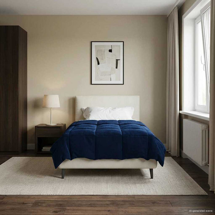 Pilotă de vară Patos Albastru închis 140 x 220 cm Microfibră - WALTI WALTI