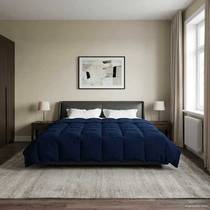 Pilotă de vară Patos Albastru închis 240 x 260 cm Microfibră - WALTI WALTI