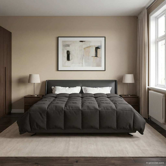 Duvet complet pe tot parcursul anului Antracit 200 x 200 cm - WALTI WALTI