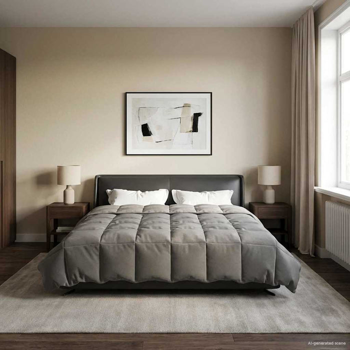 Duvet complet pe tot parcursul anului Gri deschis 200 x 200 cm - WALTI WALTI