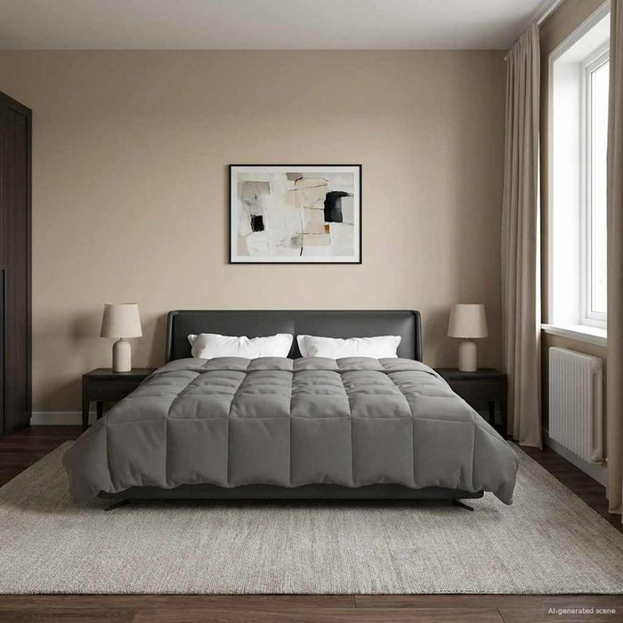 Duvet complet pe tot parcursul anului Gri deschis 200 x 220 cm - WALTI WALTI