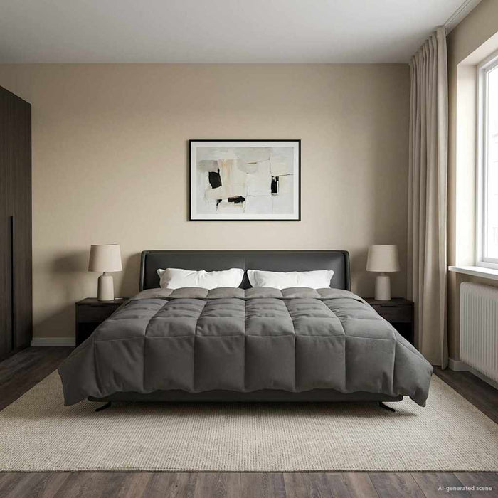 Duvet complet pe tot parcursul anului Gri deschis 220 x 240 cm - WALTI WALTI