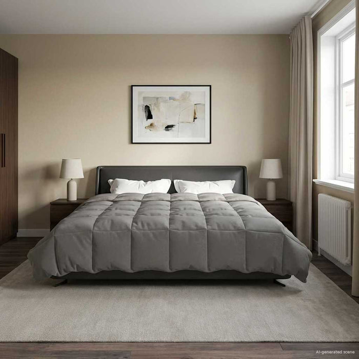 Duvet complet pe tot parcursul anului Gri deschis 220 x 260 cm - WALTI WALTI