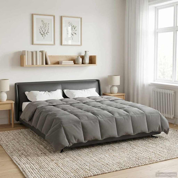 Duvet complet pe tot parcursul anului Gri deschis 240 x 260 cm - WALTI WALTI