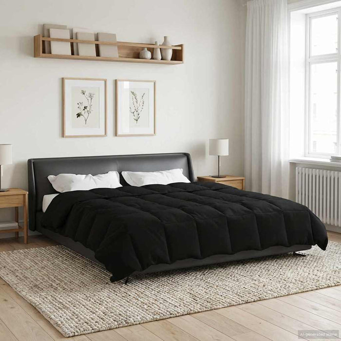Duvet complet pe tot parcursul anului Patos Negru 200 x 200 cm - WALTI WALTI
