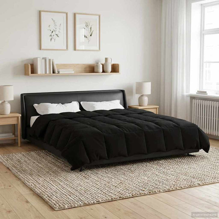 Duvet complet pe tot parcursul anului Patos Negru 200 x 240 cm - WALTI WALTI