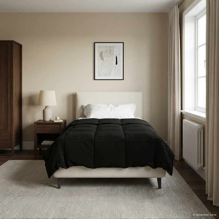 Duvet complet pe tot parcursul anului Patos Negru 135 x 220 cm - WALTI WALTI