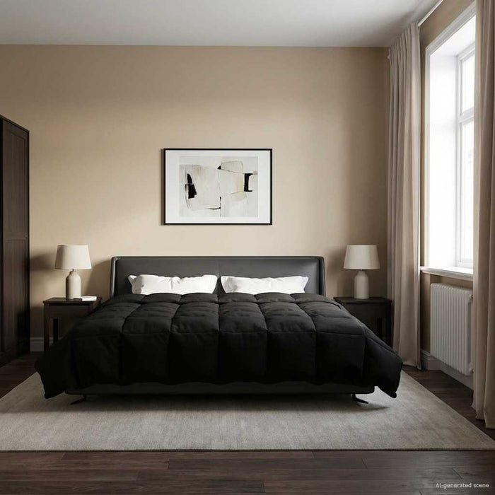 Duvet complet pe tot parcursul anului Patos Negru 200 x 220 cm - WALTI WALTI