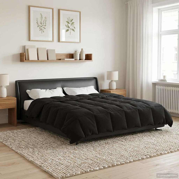 Duvet complet pe tot parcursul anului Patos Negru 220 x 240 cm - WALTI WALTI