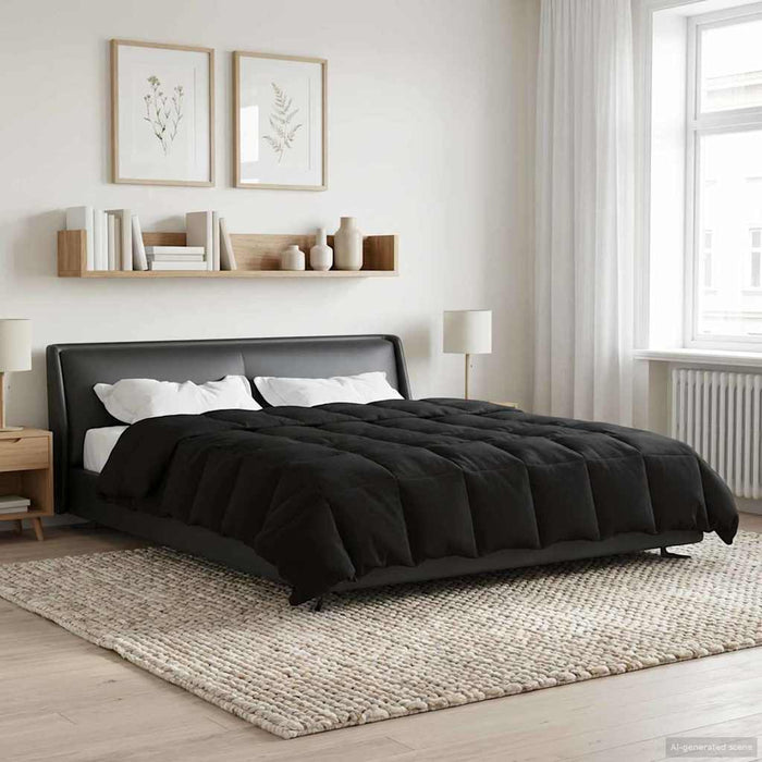 Duvet complet pe tot parcursul anului Patos Negru 220 x 260 cm - WALTI WALTI