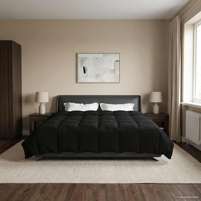 Duvet complet pe tot parcursul anului Patos Negru 240 x 260 cm - WALTI WALTI
