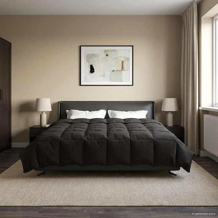Duvet de iarnă Patos Antracit 240 x 260 cm Microfibră - WALTI WALTI