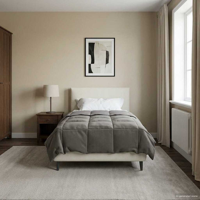 Duvet de iarnă Patos Gri deschis 140 x 220 cm Microfibră - WALTI WALTI