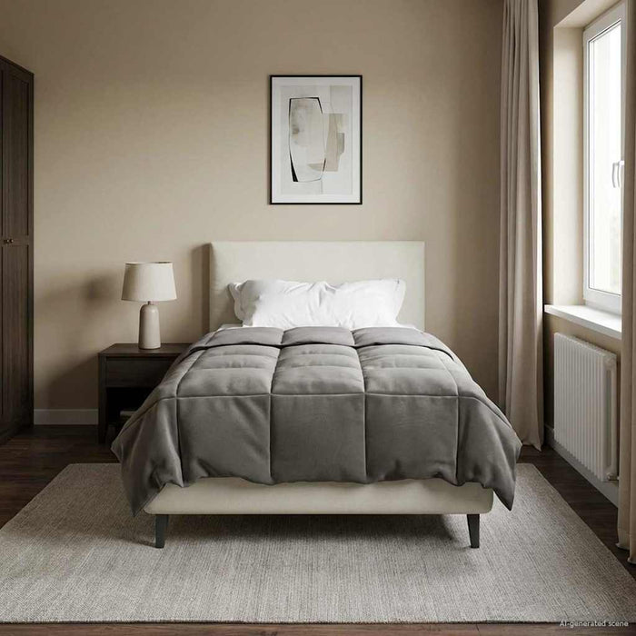 Duvet de iarnă Patos Gri deschis 155 x 220 cm Microfibră - WALTI WALTI