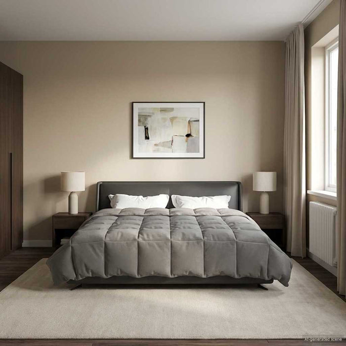 Duvet de iarnă Patos Gri deschis 200 x 220 cm Microfibră - WALTI WALTI