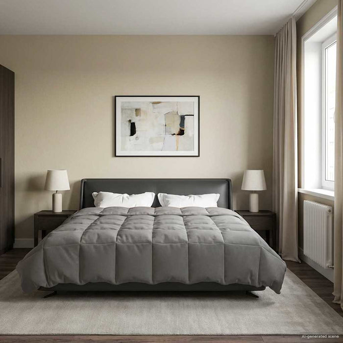 Duvet de iarnă Patos Gri deschis 220 x 260 cm Microfibră - WALTI WALTI