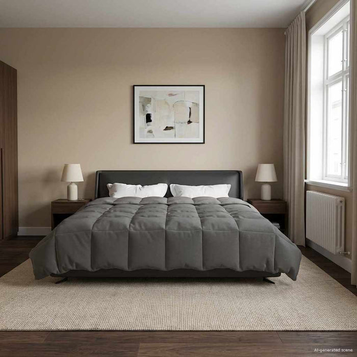 Duvet de iarnă Patos Gri deschis 240 x 260 cm Microfibră - WALTI WALTI