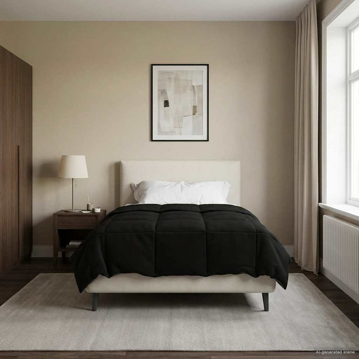 Duvet de iarnă Patos Negru 135 x 200 cm Microfibră - WALTI WALTI