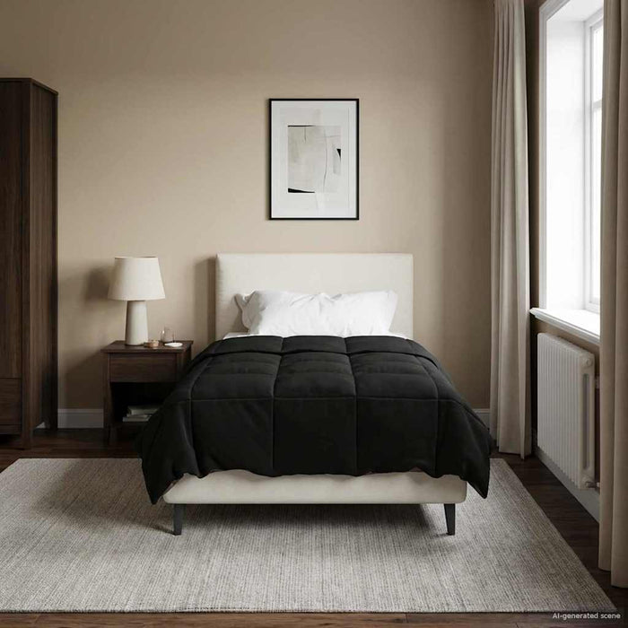 Duvet de iarnă Patos Negru 140 x 220 cm Microfibră - WALTI WALTI