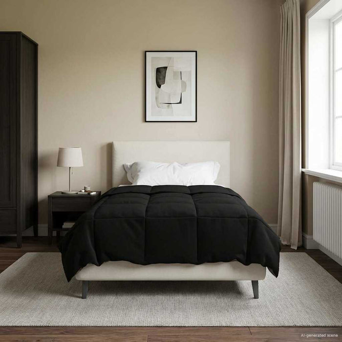 Duvet de iarnă Patos Negru 155 x 200 cm Microfibră - WALTI WALTI