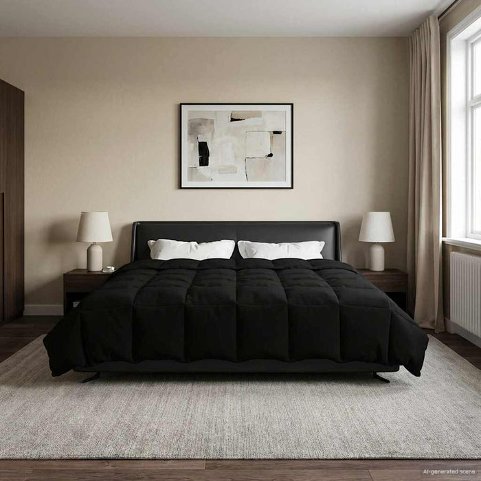Duvet de iarnă Patos Negru 200 x 220 cm Microfibră - WALTI WALTI