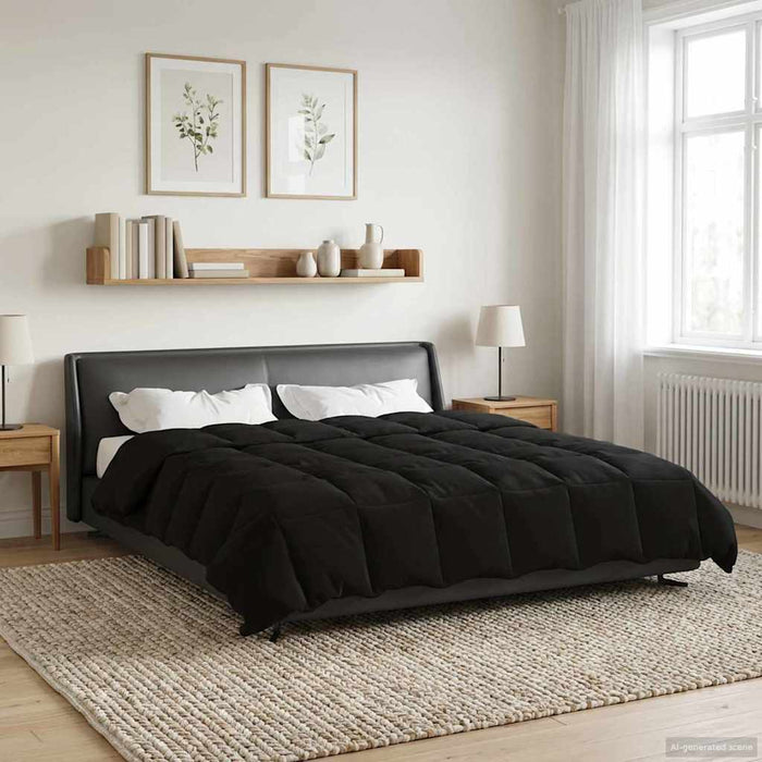 Duvet de iarnă Patos Negru 220 x 240 cm Microfibră - WALTI WALTI
