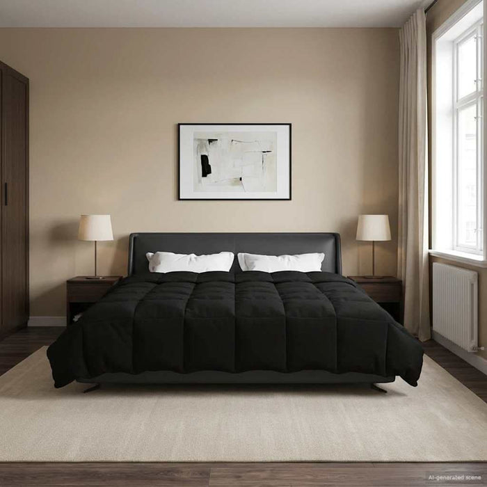 Duvet de iarnă Patos Negru 240 x 260 cm Microfibră - WALTI WALTI