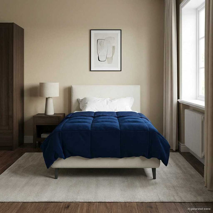 Duvet de iarnă Patos Albastru închis 140 x 200 cm Microfibră - WALTI WALTI