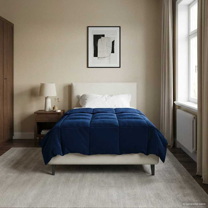 Duvet de iarnă Patos Albastru închis 155 x 220 cm Microfibră - WALTI WALTI