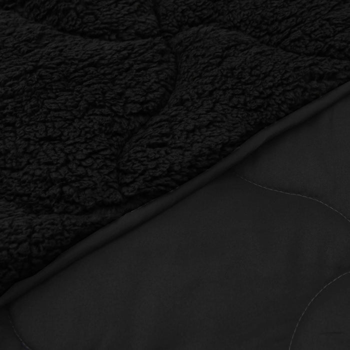 Pilotă de vară Negru 140 x 200 cm Microfibră și fleece Teddy - WALTI WALTI