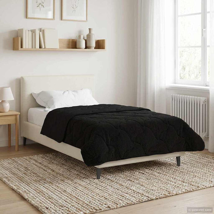 Pilotă de vară Negru 140 x 200 cm Microfibră și fleece Teddy - WALTI WALTI