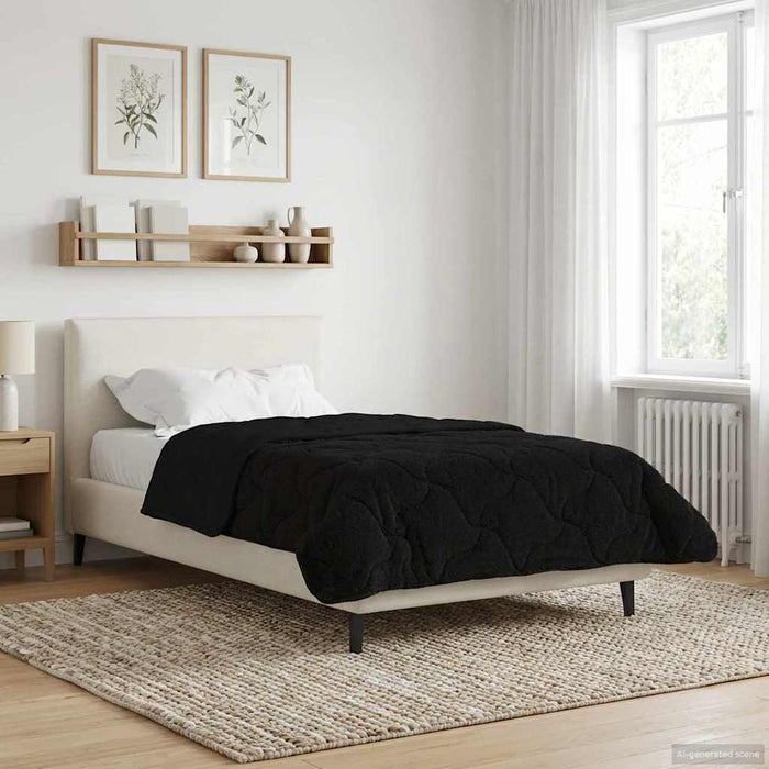 Pilotă de vară Negru 155 x 220 cm Microfibră și fleece Teddy - WALTI WALTI