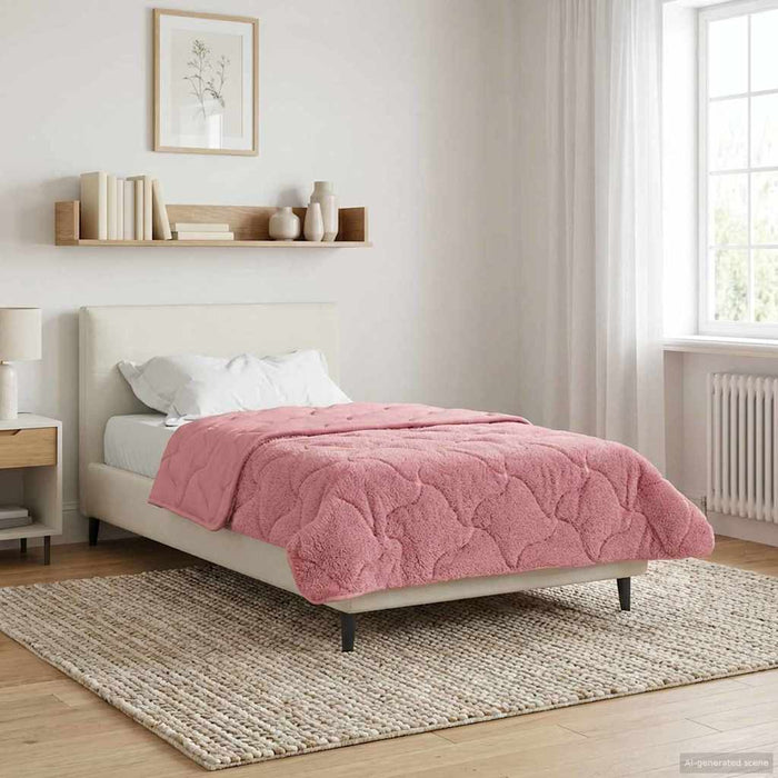 Pilotă de vară Roz 140 x 220 cm Microfibră și fleece Teddy - WALTI WALTI