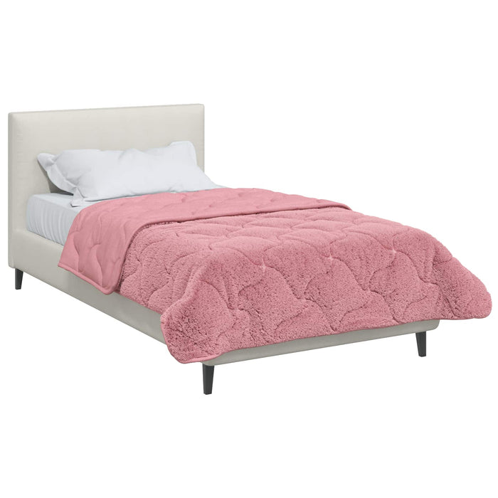 Pilotă de vară Roz 155 x 200 cm Microfibră și fleece Teddy - WALTI WALTI