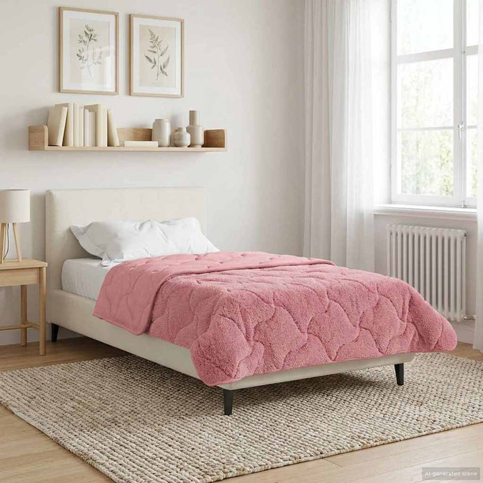 Pilotă de vară Roz 135 x 200 cm Microfibră și fleece Teddy - WALTI WALTI