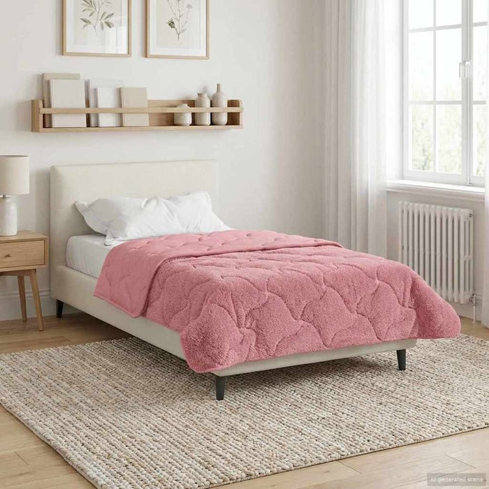 Pilotă de vară Roz 140 x 220 cm Microfibră și fleece Teddy - WALTI WALTI