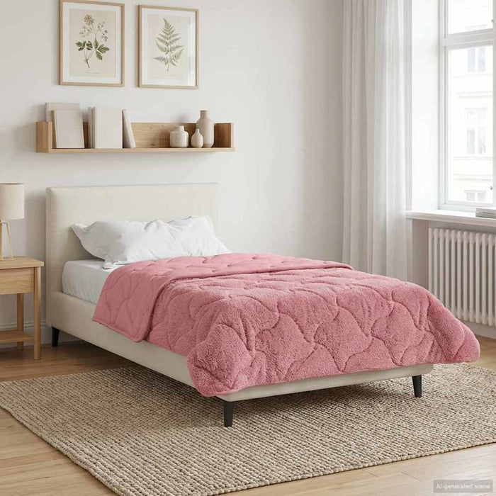 Pilotă de vară Roz 155 x 220 cm Microfibră și fleece Teddy - WALTI WALTI