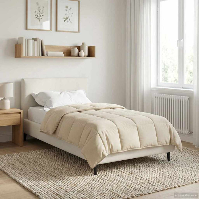 Pilotă de vară Crem 135 x 200 cm Microfibră și fleece Teddy - WALTI WALTI