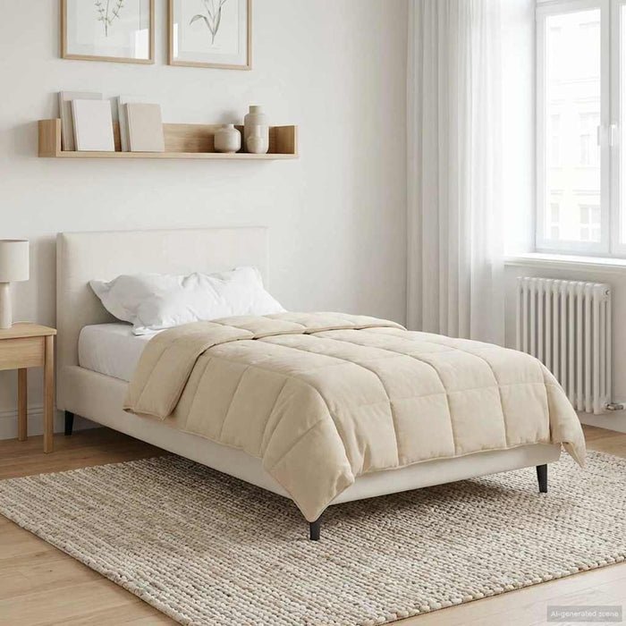 Pilotă de vară Crem 140 x 200 cm Microfibră și fleece Teddy - WALTI WALTI