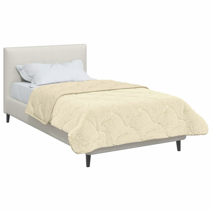 Pilotă de vară Crem 135 x 220 cm Microfibră și fleece Teddy - WALTI WALTI