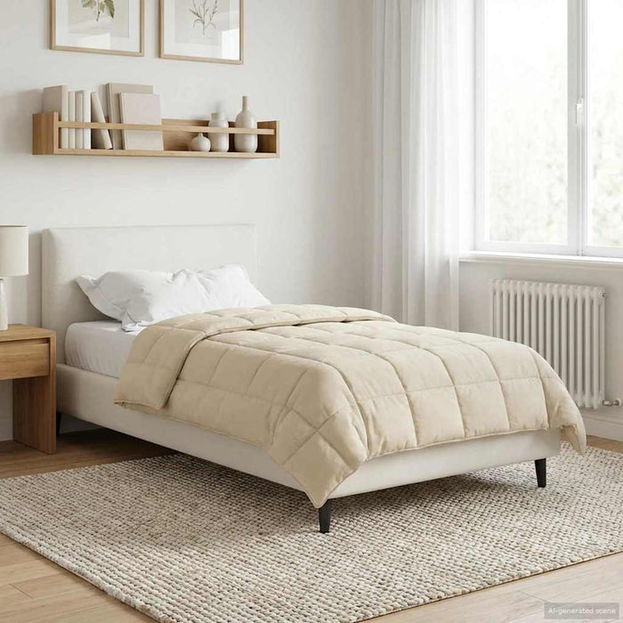 Pilotă de vară Crem 140 x 220 cm Microfibră și fleece Teddy - WALTI WALTI