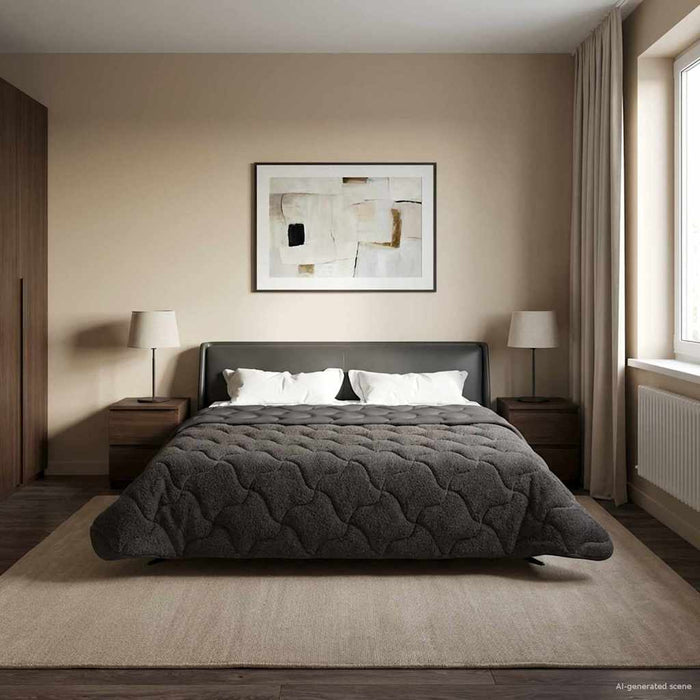 Duvet complet pe tot parcursul anului Antracit 220 x 260 cm - WALTI WALTI