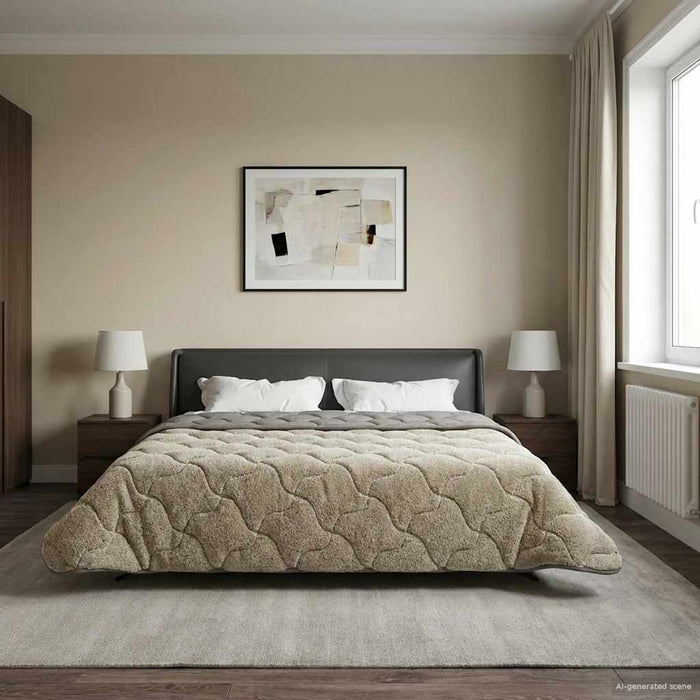 Duvet complet pe tot parcursul anului Gri deschis 200 x 200 cm - WALTI WALTI