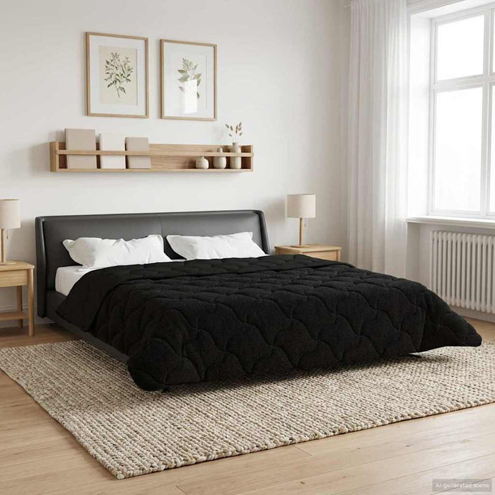 Duvet complet pe tot parcursul anului Patos Negru 200 x 240 cm - WALTI WALTI