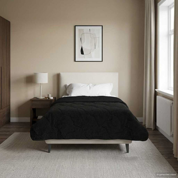 Duvet complet pe tot parcursul anului Patos Negru 155 x 220 cm - WALTI WALTI