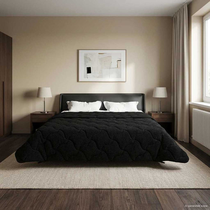 Duvet complet pe tot parcursul anului Patos Negru 220 x 240 cm - WALTI WALTI
