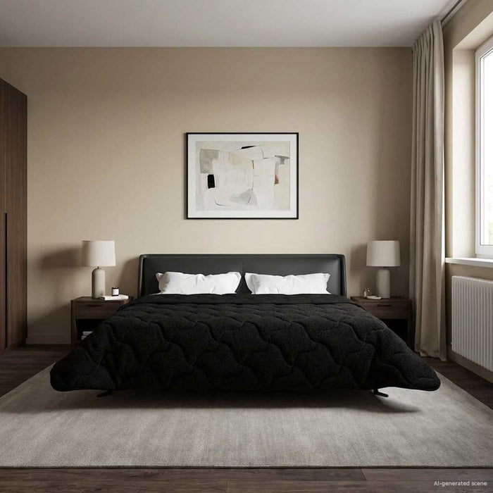Duvet complet pe tot parcursul anului Patos Negru 240 x 260 cm - WALTI WALTI